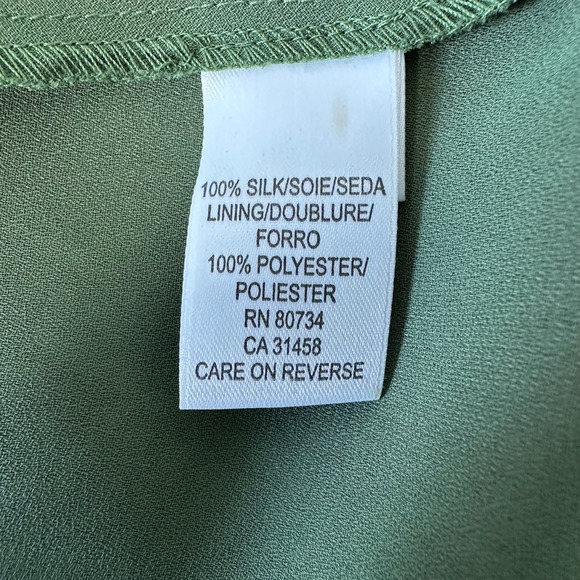 BcbgMaxazaria Silk Knee Length Dress Neck Tie Diamond - Picture 13 of 16